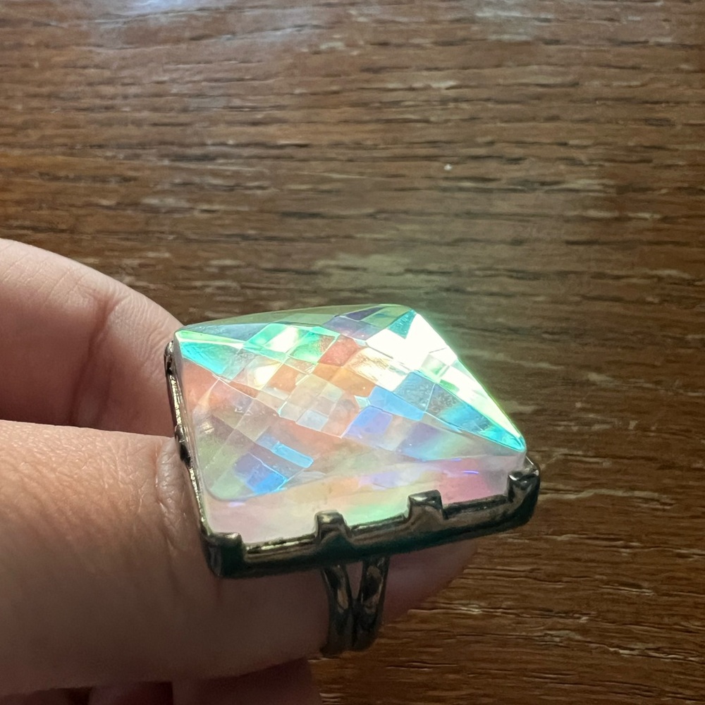 Aurora Borealis Stone Adjustable Ring - image 6